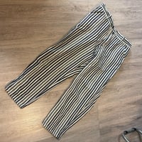 STILL BY HAND（スティルバイハンド） クロップド テーパードパンツ PT0591 ボーダー 46 日本製 USED