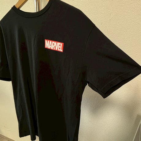 【バックプリント】MARVEL スパイダーマン Tシャツ コミック柄 黒