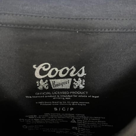 クアーズ　coors アメリカ　ビール　ロゴ　企業　Tシャツ　S