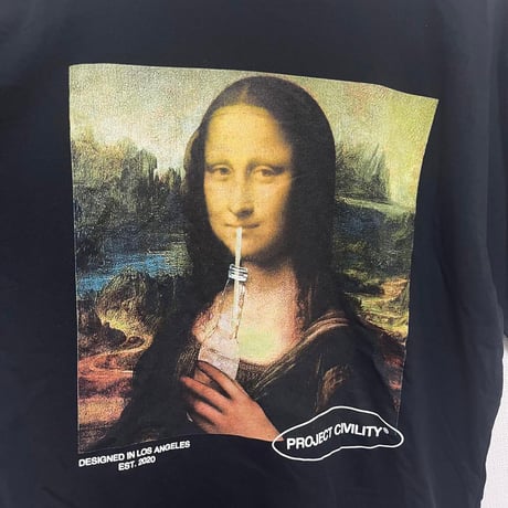 モナリザ　Tシャツ　ブラック　L アート系　半袖