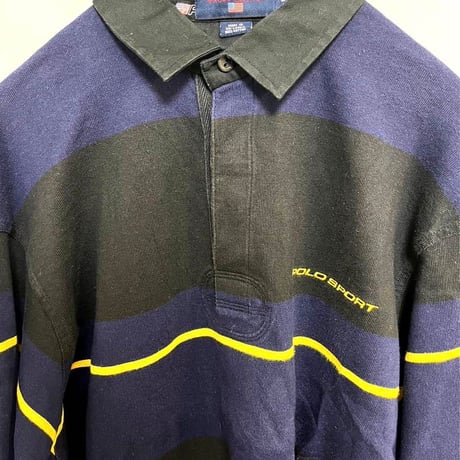POLO SPORTS ポロスポーツ　ボーダーポロシャツ　古着　L