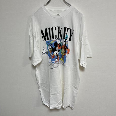 Disney ミッキー ドナルド グーフィー プルート Tシャツ 丸胴 XL
