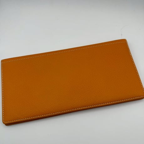 オレンジカラー レザー 長財布