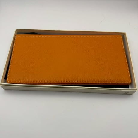 オレンジカラー レザー 長財布