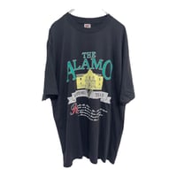 THE ALAMO ひび割れプリントTシャツ　古着　XL USA製
