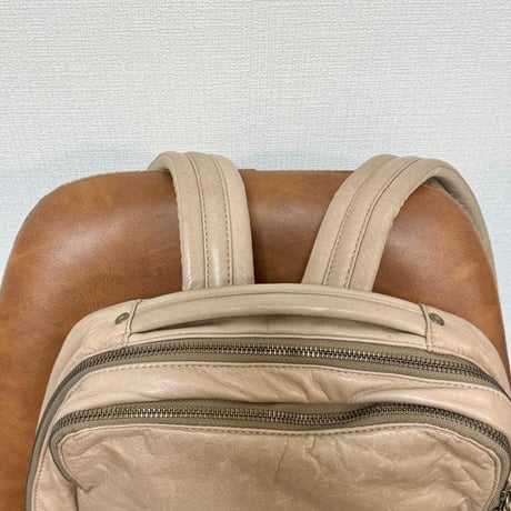 Dakota ダコタ ベージュ レザー リュック 中型