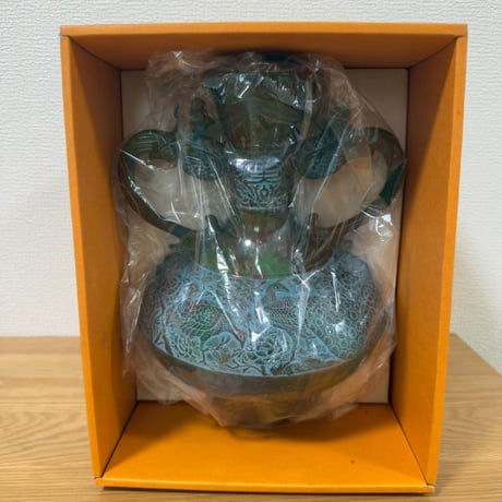 伝統工芸品 漆器 花瓶孔雀模様 壺 花瓶 置物 アンティーク