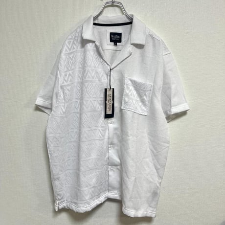 タグ付き XL MALIBU BEACH CLUB アロハシャツ ホワイト