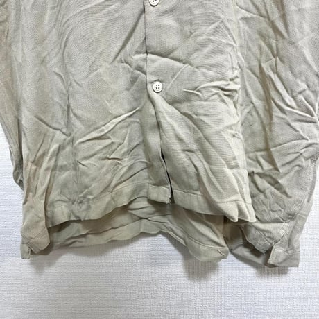 DENIM&FLOWER ベージュ ポロシャツ フラミンゴ リゾート Lサイズ