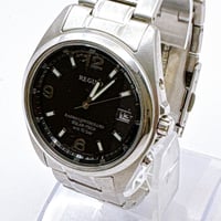 【稼働品】シチズン レグノ 電波ソーラー H415 ブラック デイト メンズ