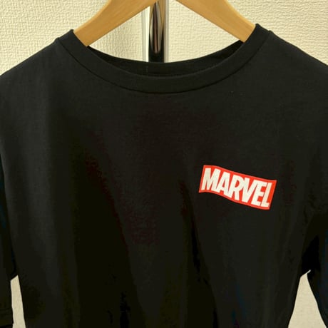 【バックプリント】MARVEL スパイダーマン Tシャツ コミック柄 黒