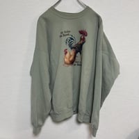 希少 Hanes スウェット ニワトリ ロゴ 鶏トレーナー 2XL