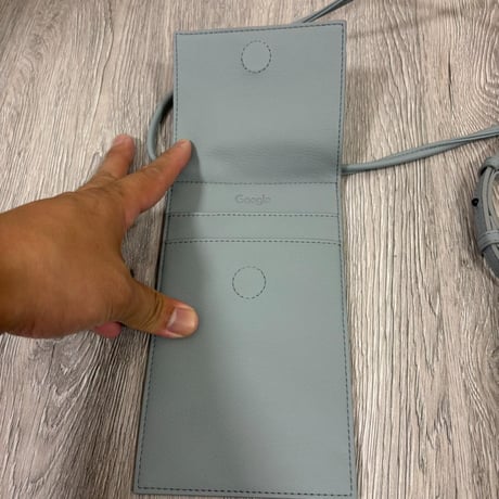 Google スマホショルダーバッグ グレー スマホポーチ