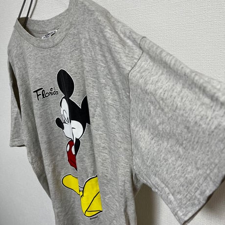 DELTA デルタ　ミッキー　Tシャツ　ライトグレー　L 古着　ディズニー
