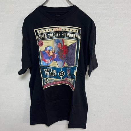 キャプテンアメリカ アイアンマン マーベル Tシャツ アメコミ Lサイズ