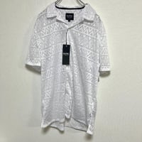 タグ付き MALIBU BEACH CLUB 半袖シアーシャツ L ホワイト白