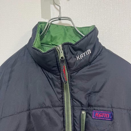 KATIN リバーシブル ダウン ジャケット グリーン ブラック 2way