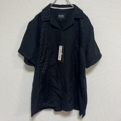 タグ付き XL MALIBU BEACH CLUB 半袖シアーシャツ ブラック