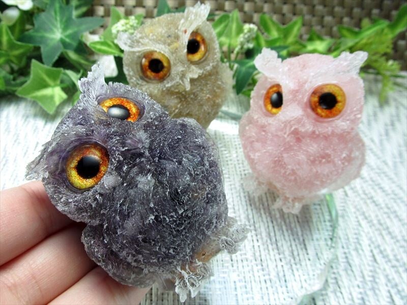 フクロウ型オルゴナイト | NOIR BLANC