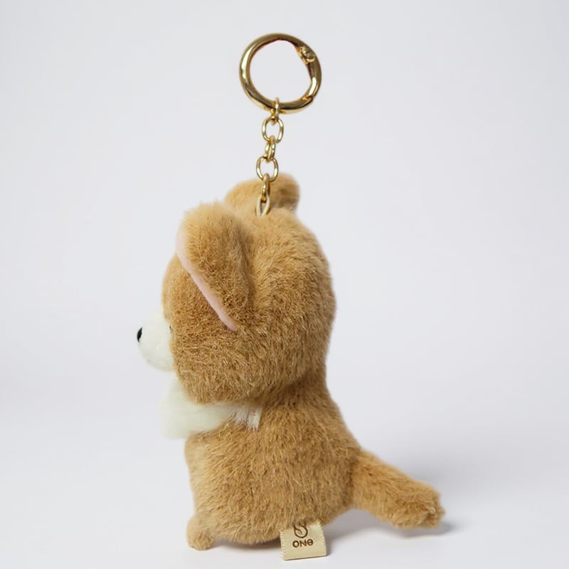 ぬいぐるみチャーム】チワワ ベージュ／キーリング 犬 マスコット 動物