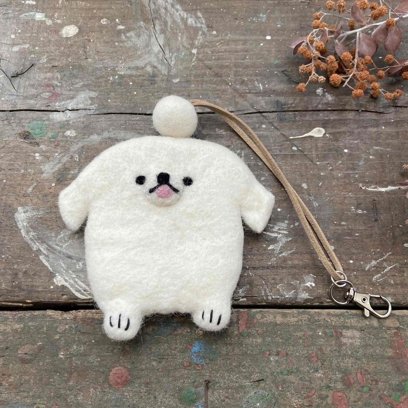 新作！羊毛 フェルト ペキニーズ 犬 キーケース ハンドメイド フェア