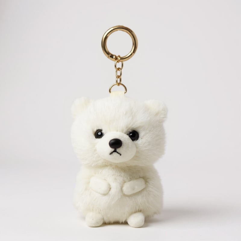 ぬいぐるみチャーム】シロクマ／キーリング クマ マスコット 動物 お