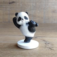 可愛らしいパンダのオブジェシリーズ　『修行六兄弟、長男坊』