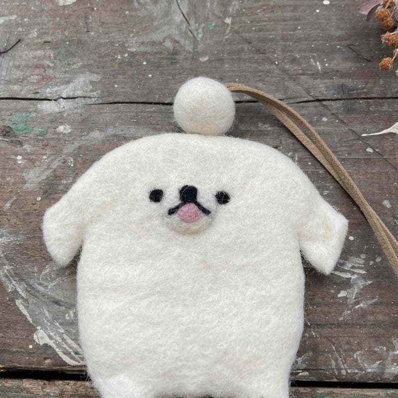 新作！羊毛 フェルト ペキニーズ 犬 キーケース ハンドメイド フェア