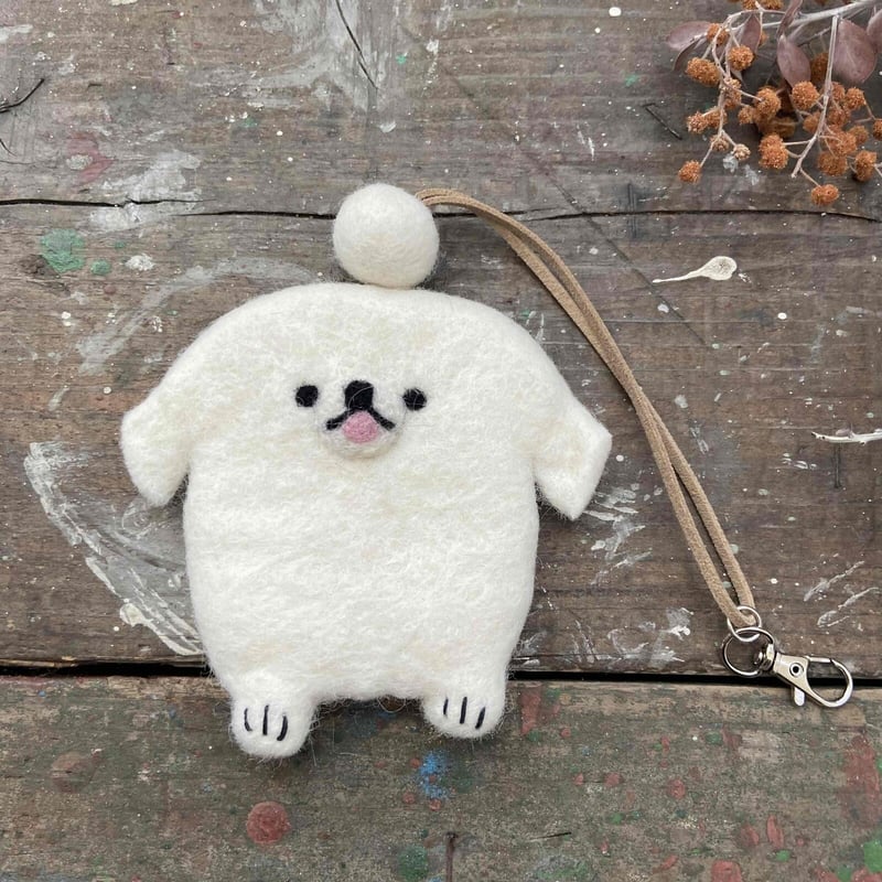 新作！羊毛 フェルト ペキニーズ 犬 キーケース ハンドメイド フェア