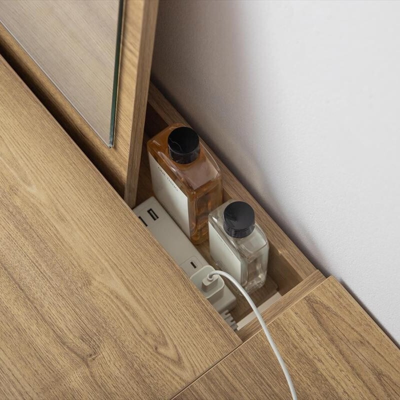 2点セット】幅100cm ミラー付きドレッサー+チェア【送料無料】 | NOIR