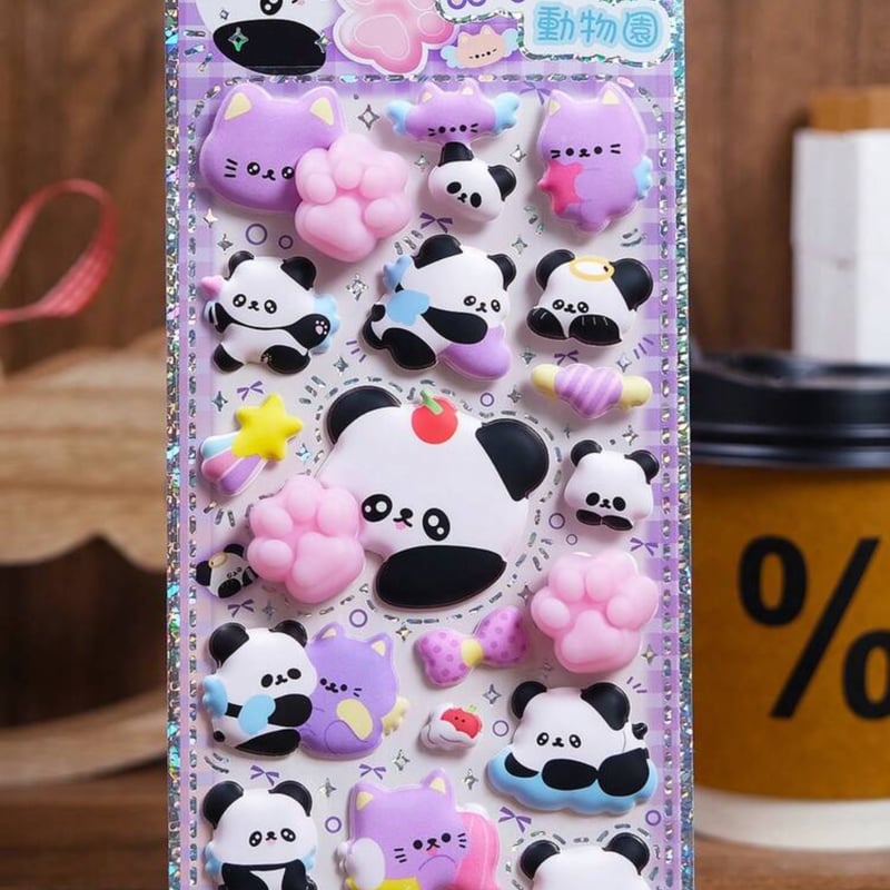 海外製］【1/4再販開始】3Dかわいい動物パンダ、ウサギ、猫の肉球