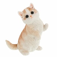ベニーズキャット(マンチカン)1　オブジェ ガーデニング 庭 置物 装飾