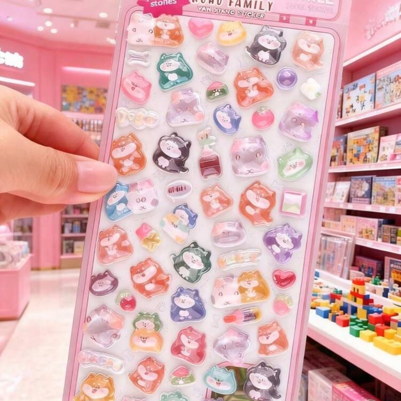 海外製］【1/23販売開始】3Dパンダとウサギのステッカー（全2種