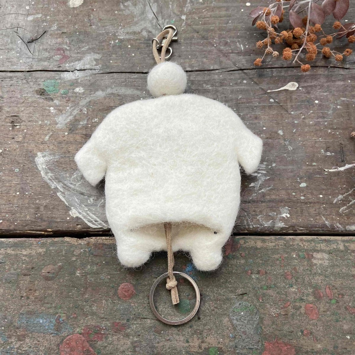 新作！羊毛 フェルト ペキニーズ 犬 キーケース ハンドメイド フェア