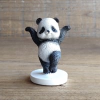 可愛らしいパンダのオブジェシリーズ　『修行六兄弟、六男坊』