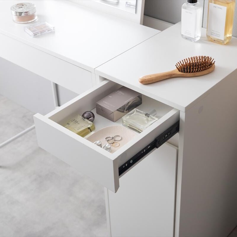 2点セット】幅100cm ミラー付きドレッサー+チェア【送料無料】 | NOIR