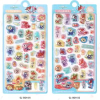 ［中国ライセンス/並行輸入品］【3/9再販開始】キャラクター・ 3Dレリーフステッカー（全2種）