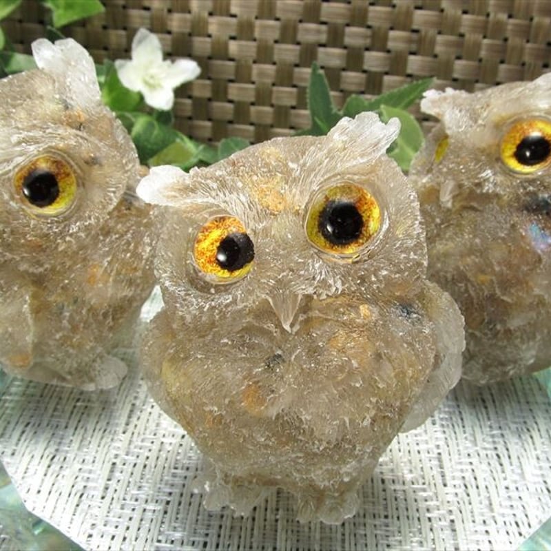 フクロウ型オルゴナイト | NOIR BLANC