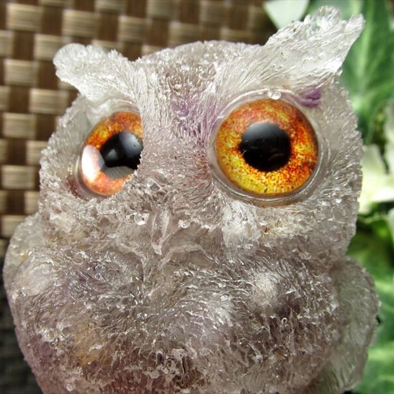 オルゴナイトフクロウNo.217 スーパーセブンサザレ入り フクロウ型 オルゴナイト 重さ約90g-100g 1