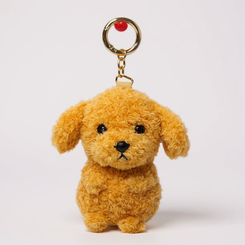 ぬいぐるみチャーム】トイプードル ベージュ／キーリング 犬