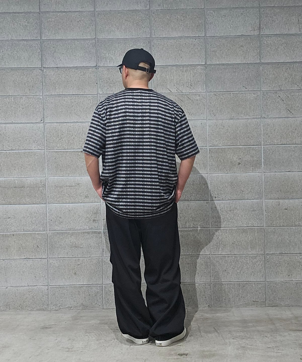 COOTIE | Supima Jacquard Border S/S Tee | Black