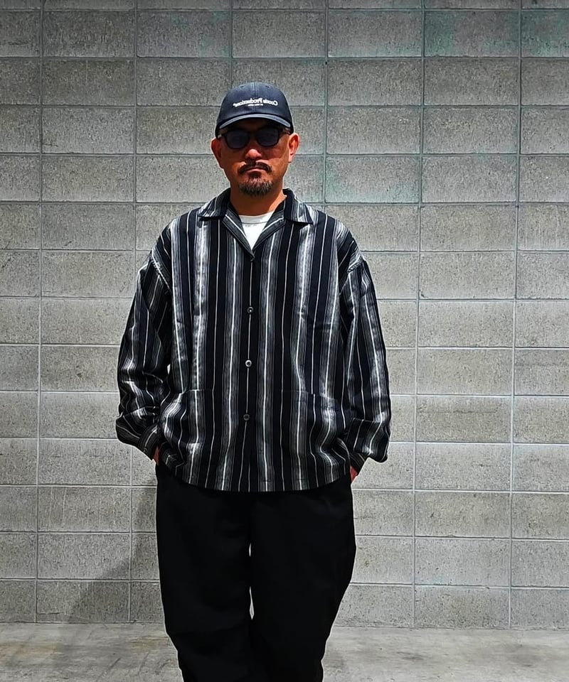 トップス Dobby Chain Stripe L/S Cavana Shirt COOTIE | Dobby Chain Stripe L/S Cavana Shirt |