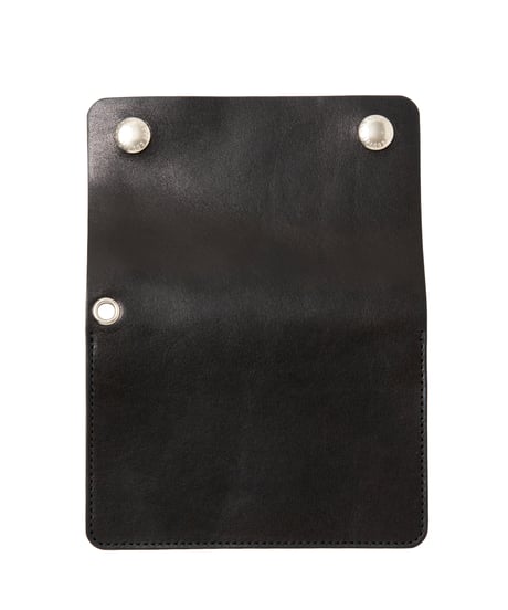 COOTIE | Leather Trucker Wallet | Black