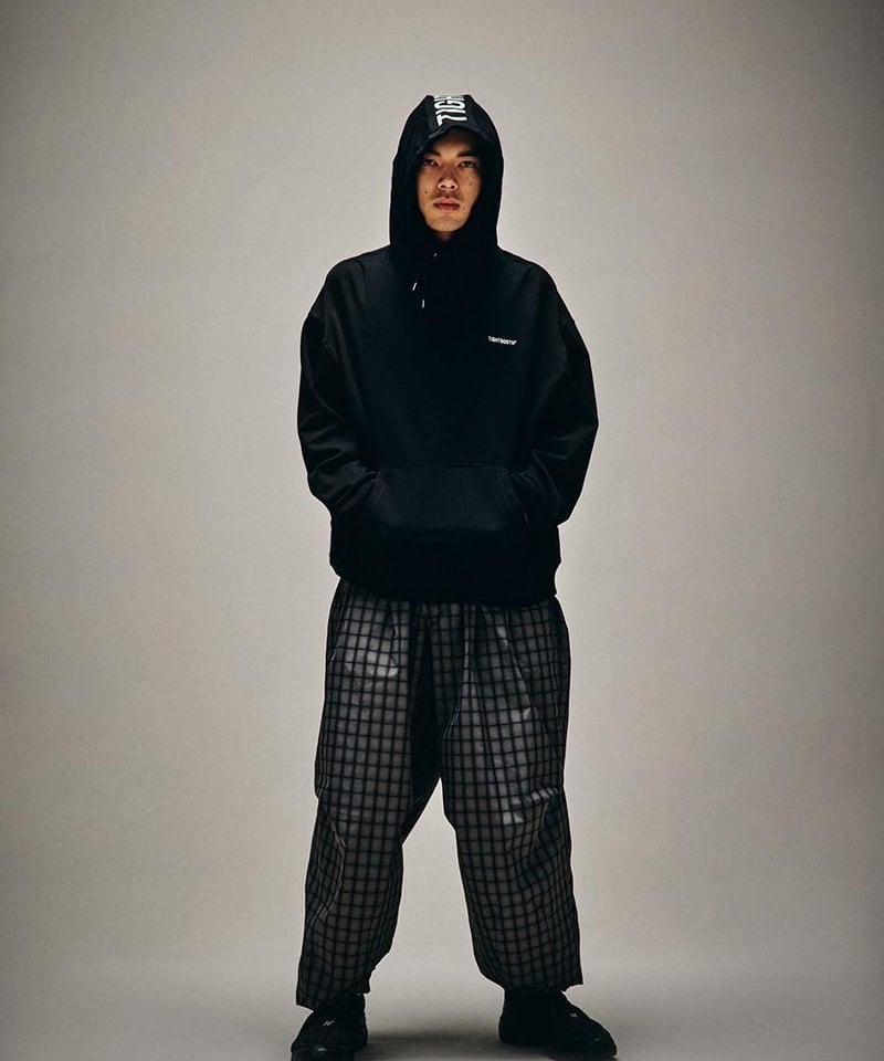 TIGHTBOOTH | PLAID LIGHT BALLOON PANTS | BLACK