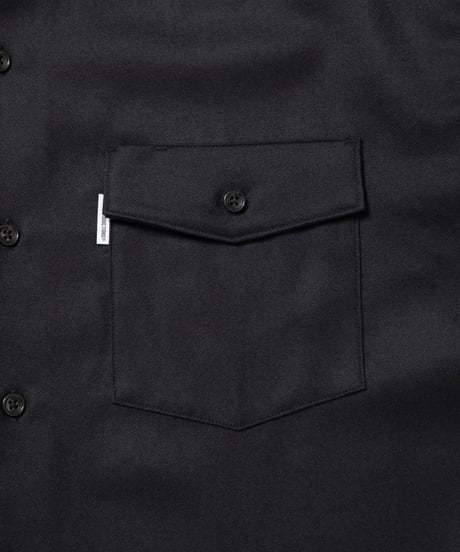 𝐂𝐎𝐎𝐓𝐈𝐄 | Wool Flano L/S Work Shirt | Black