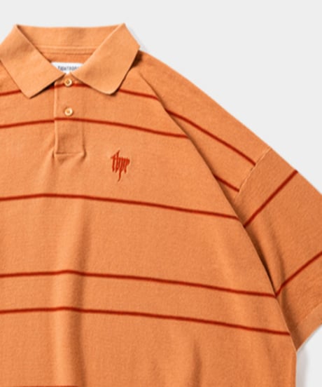 TIGHTBOOTH | TBPR / BORDER KNIT POLO | Brick