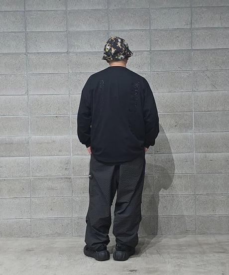 TIGHTBOOTH | TBPR / RIPPLE PLAID BALLOON PANTS | Black