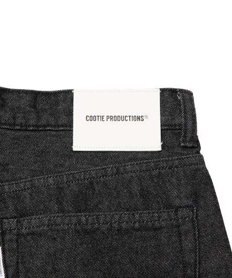 COOTIE | 12.5oz Denim 5 Pocket Square Leg Pants | Black