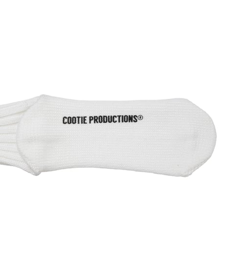 COOTIE | Lowgauge Middle Socks | White