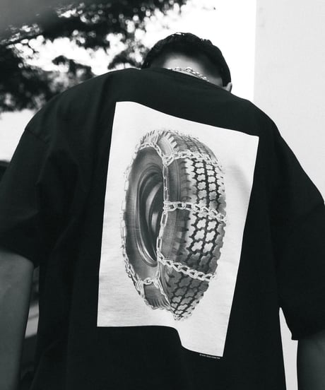 COOTIE | Print S/S Tee ( Tire with Chains ) | White